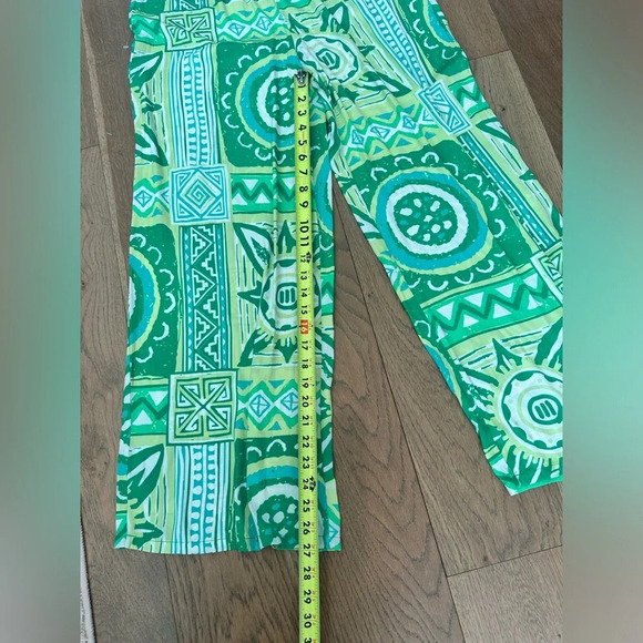 NWT Rachel Zoe Tropical Pants‎ Small Green - Picture 3 of 8